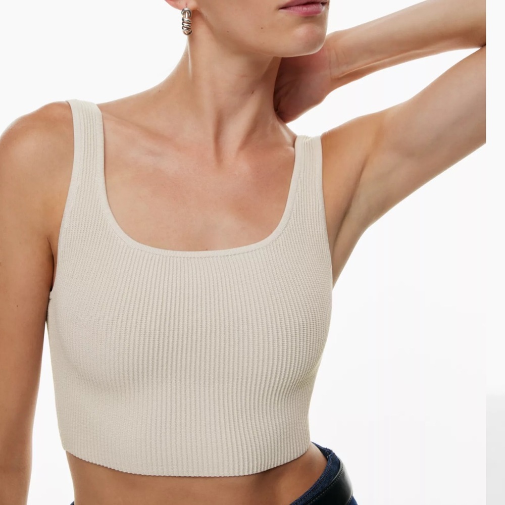 Aritzia Sculpt knit Squareneck crop top